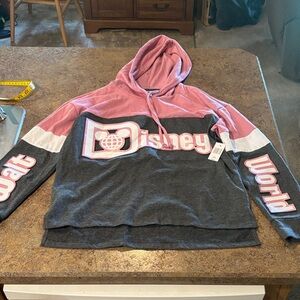 Disney Pink and Gray Logo Hoodie